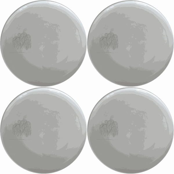 Weeping Willow Tree Dinner Plate Set of 4 - Range 1