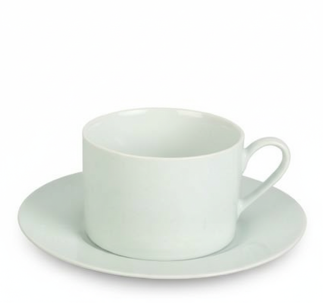 Whiteware Ceramic Cup and Saucer Set 220ml for Tea and Coffee