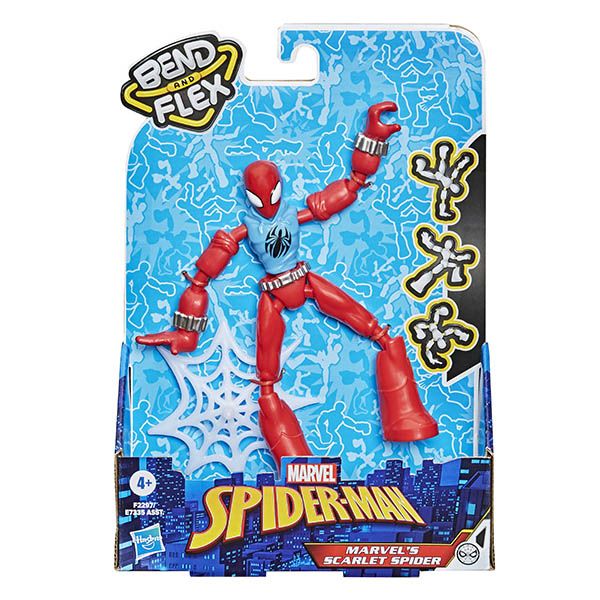Spiderman-Bend And Flex Figure Scarlet Spider