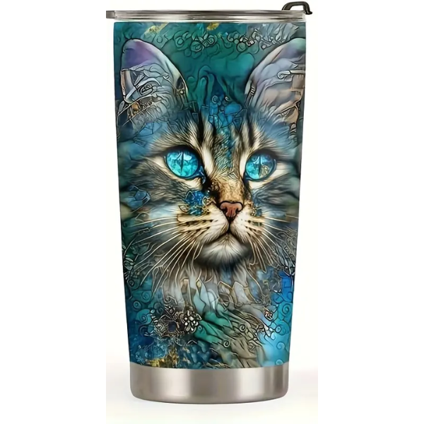 20oz Stainless Steel Tumbler - Cat