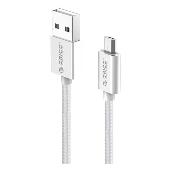 Orico Micro USB 1m Braided Cable - Silver