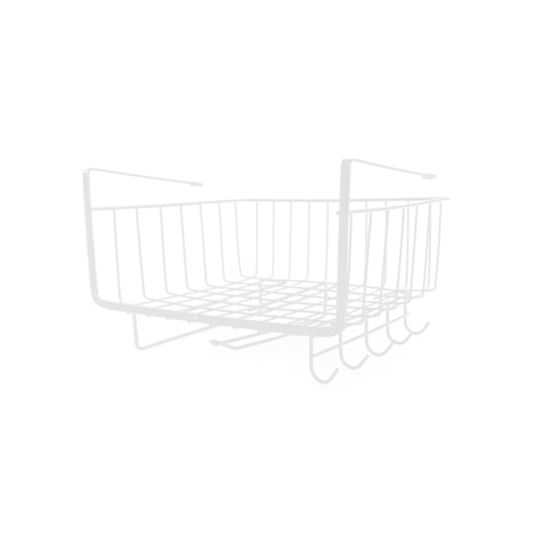 Multi-purpose Under-Shelf Storage Basket - White