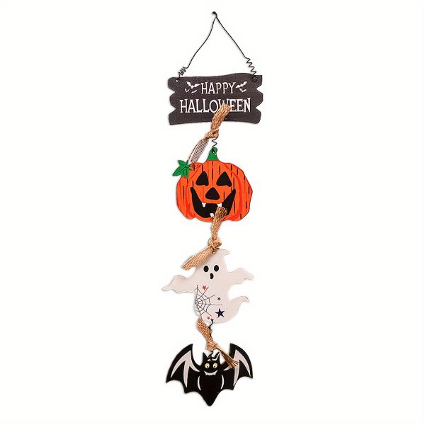 New Halloween Wooden Door Decor, Pumpkin &amp; Ghost Pendants