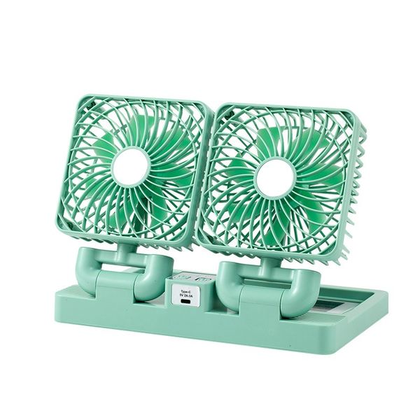 Dual Head Solar &amp; USB Charging Fan