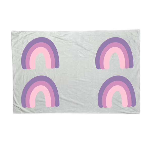 Baby Blanket - Purple Rainbows