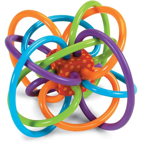 Rattle Baby Soft Silicone Teething Ring Soothing Teether Chew Toy Image