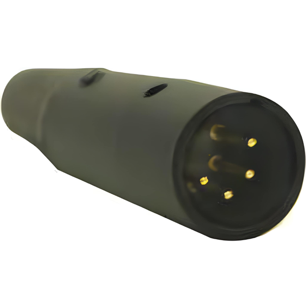 XLR-A4MBAU 4-Pin Inline Male XLR Cable Plug Black Gold-Plated