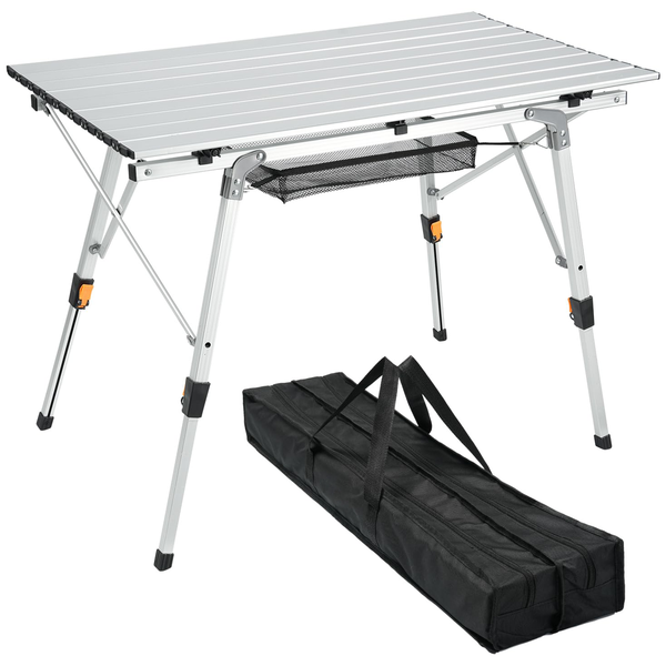 Camping Table Aluminum Foldable Roll Up Picnic Braai Desk Outdoor Gear