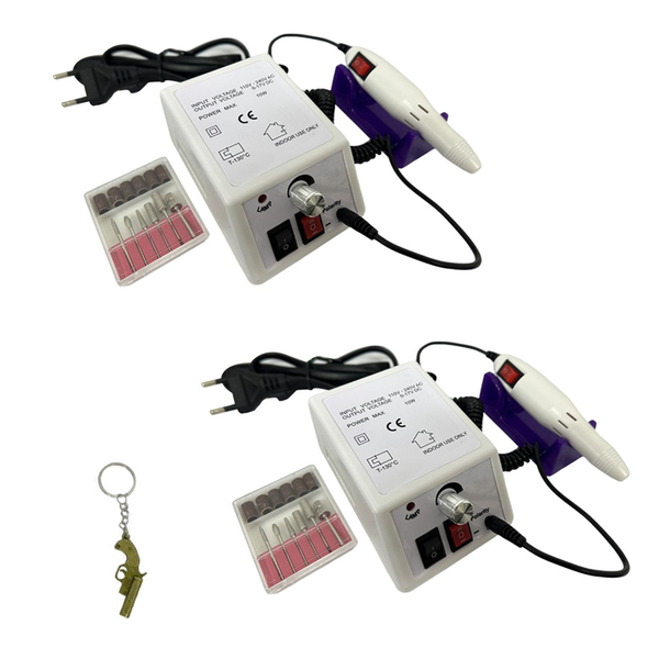 2 Piece Professional Mini Pen Shape Electric Manicure Drill Pedicure Tool &amp; Keychain