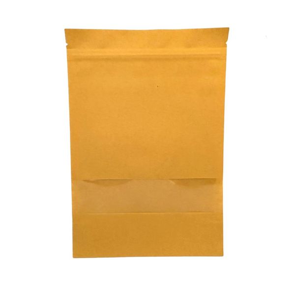 Brown Craft Windowed Heat Seal Bags - 130 x 180mm - 100 Pack