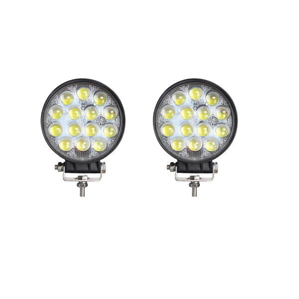 2Pcs 4D 42W Round LED Work Light For off-road ATV UTV