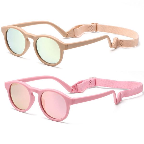 2 Pack Kids Polarized Sunglasses, with Strap for Toddler Girls Boys UV400