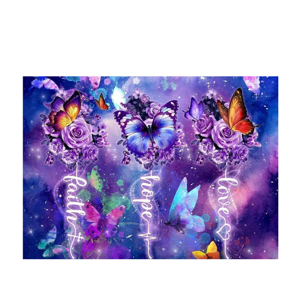 Love Hope Faith Printed Mouse Pad