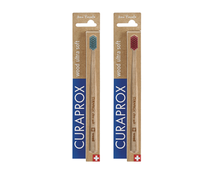 Curaprox Wood Toothbrush (Double Pack)