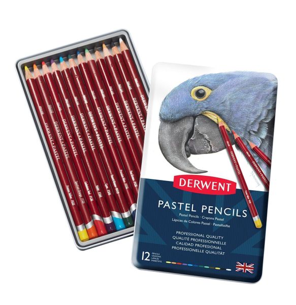 Derwent Pastel Pencils - Tin of 12