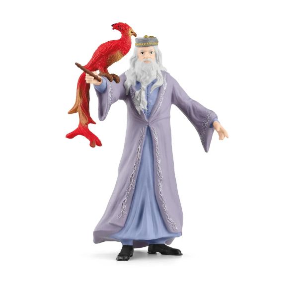 Schleich Harry Potter Wizarding World - Dumbledore &amp; Fawkes (12cm Tall)