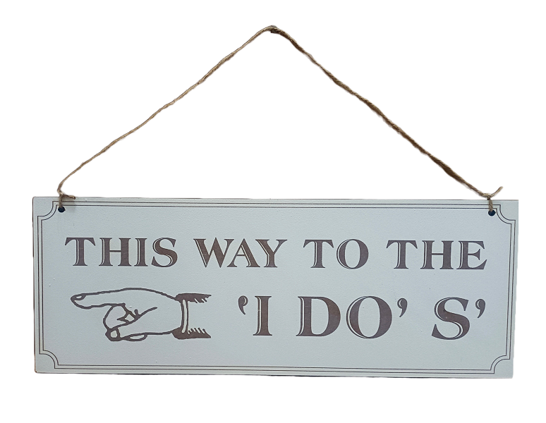 Wedding Sign - This way to the I do's/Mr &amp; Mrs