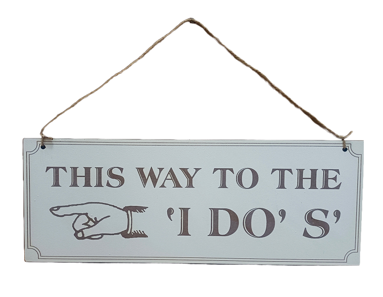 Wedding Sign - This way to the I do's/Mr & Mrs | Shop Today. Get it ...