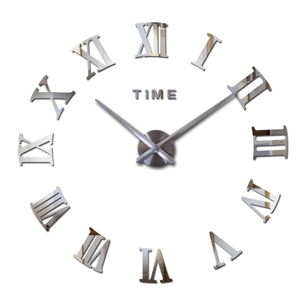 3D Mirror Roman Numeral Wall Clock Home Decoration Buy Online in