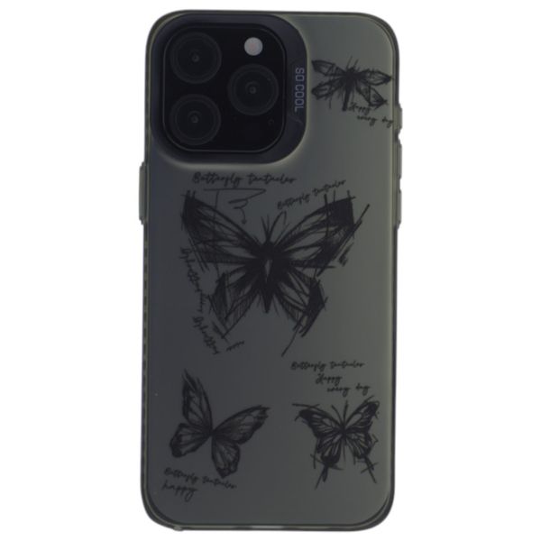Monochrome Artistic Butterfly Sketch Phone Case - Compatible With iPhone