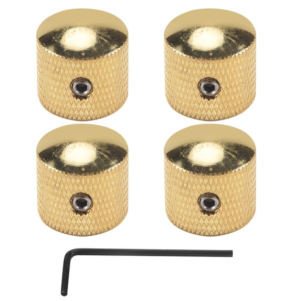 4Pcs Metal Volume Tone Dome Tone Guitar Speed Control Knobs with Screws for
