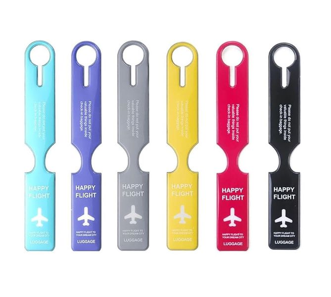 Luggage Tag Tags with Name ID Card , Quickly Spot Suitcase - Set of 6