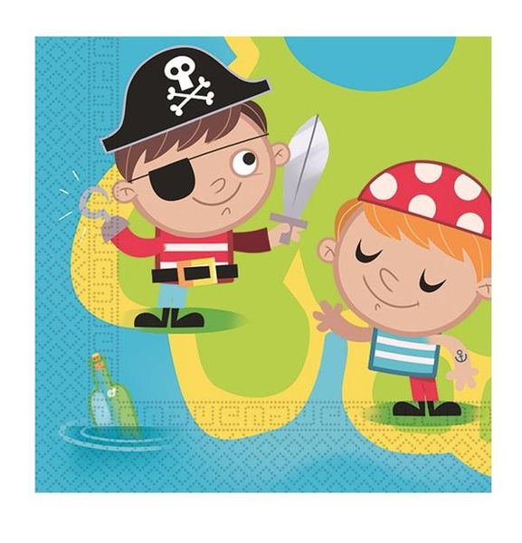 Pirate Treasure Hunt 2Ply Paper Napkins 33cm x 33cm