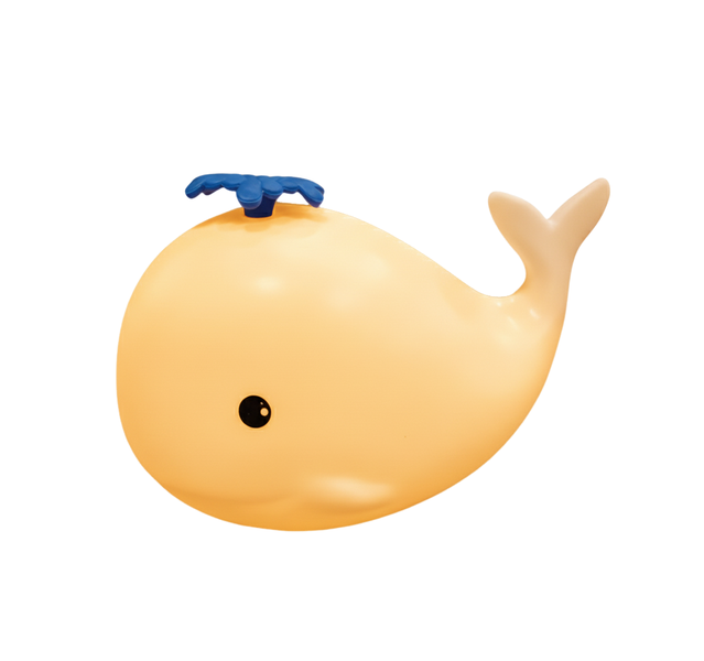 Food-Grade Silicone Dimmable Whale Night Light Rechargeable Multiple Colors