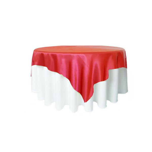 Red Satin Table Overlay