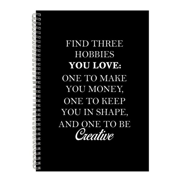 Creative A4 Notebook Spiral Lined Motivational Sayings Graphic Notepad 204