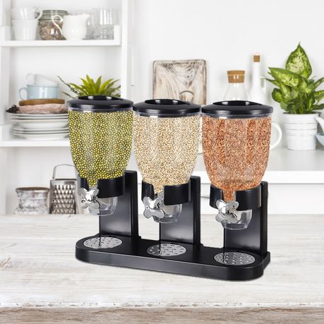 Double Dry Food and Cereal Dispenser with Portion Control