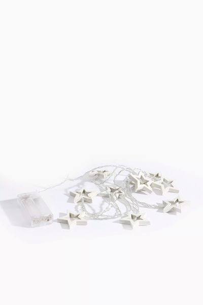 Wooden Stars String Lights, 2m