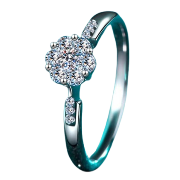 Women's Floral Moissanite Engagement Ring