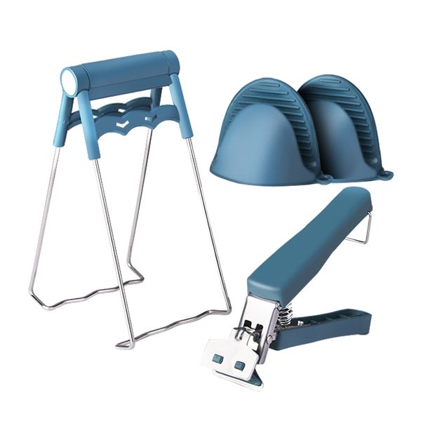 6pcs Heat Resistant Silicone Oven Mitts Pot Holder Set