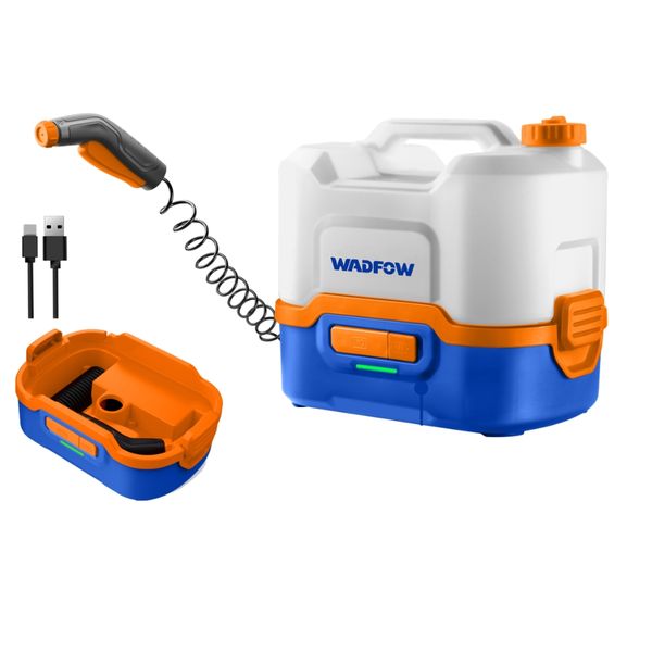 Wadfow - Cordless Type-C Rechargeable Pressure Washer 7Bar-2L/Min - 12V