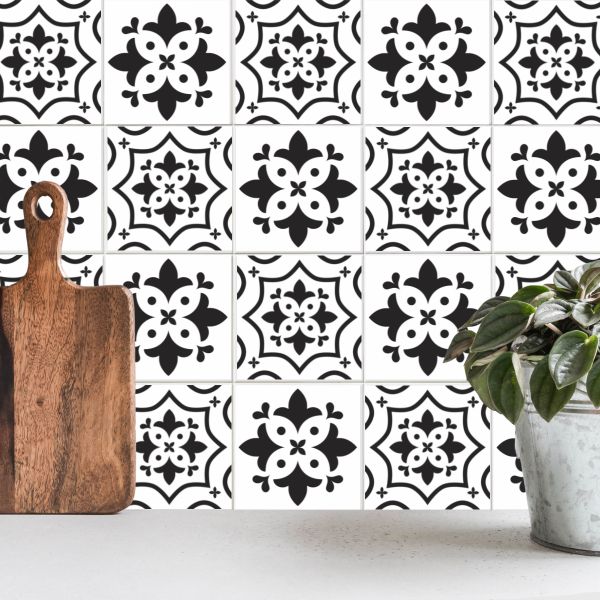 Black Portuguese Tile Stickers