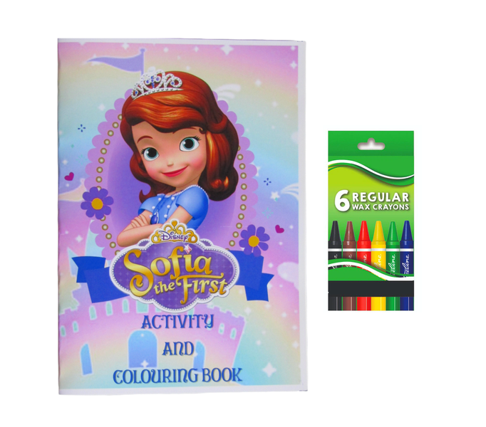 Sofia Activity and Colouring Book A5 plus 6 Wax Crayons