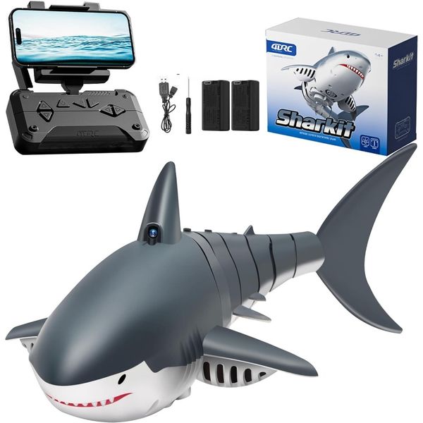 4DRC Remote Control Shark Toys, RC Shark Pool Toys with WiFi Camera