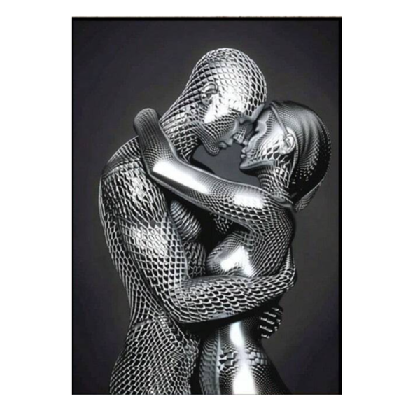 1PC Canvas Poster, Modern Art, Steel Couple Decorative