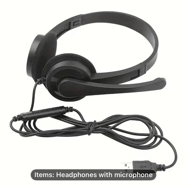 Wired USB Headset with Noise Cancelling Mic
