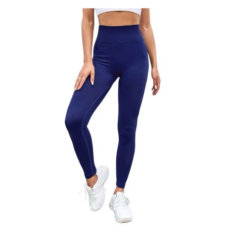 High Waisted Seamless Tummy Control Gym Tights - Blue, Shop Today. Get it  Tomorrow!
