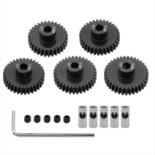0.8M Motor Gear Set for 1/10 Rc Rigs Crawler 31T+32T+33T+34T+35T