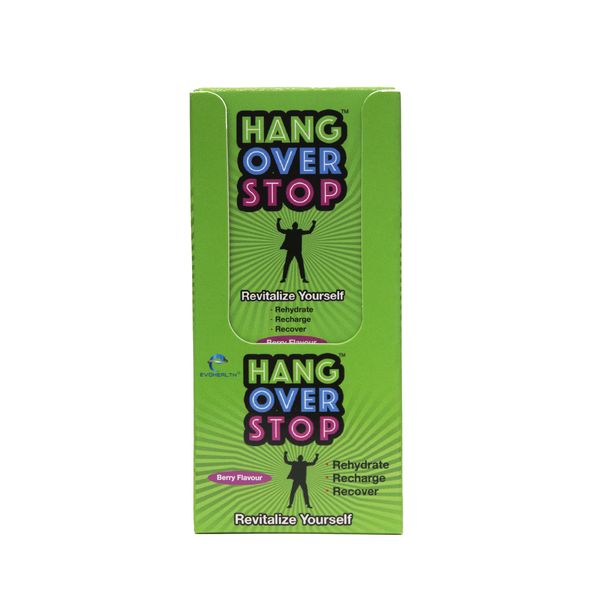 Hangover Stop - Rehydrate, Recharge, and Recover - 10 Sachets Per Box