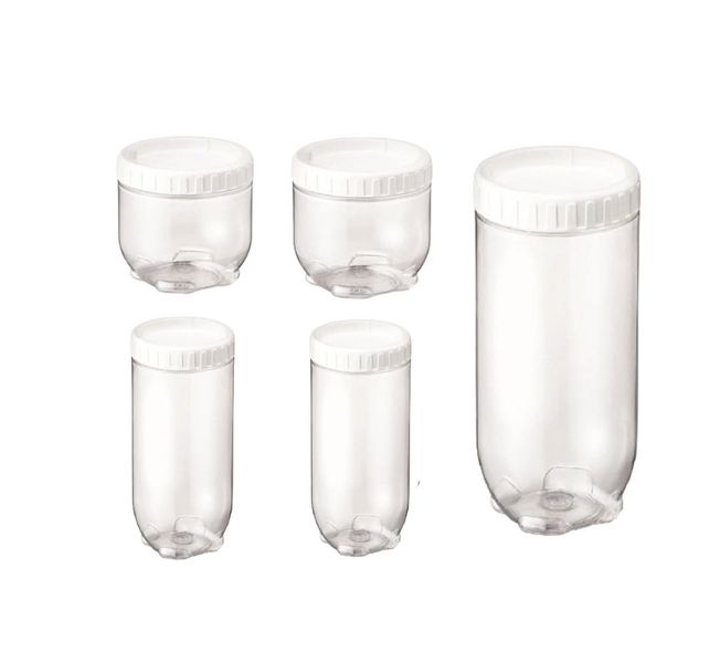 Stackable Interlock Glass Food Storage Bottle Set - Set of 5