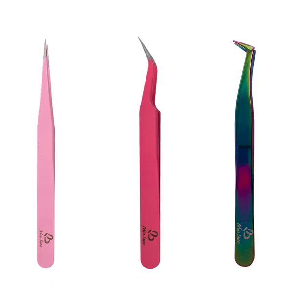 3 Piece Eyelash Extension Tweezers Master