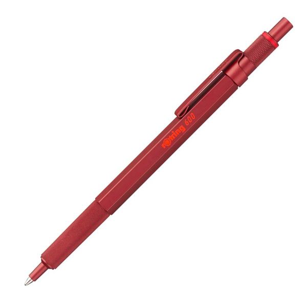 rOtring 600 Ball Pen Medium Black Ink - Red Barrel GB