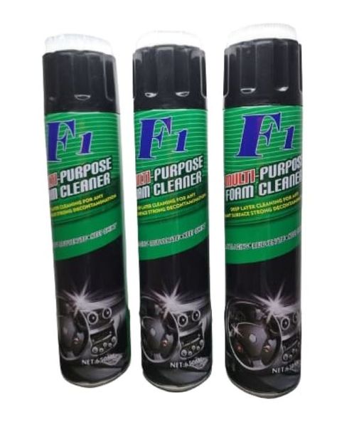 F1 Fresh 750 ml 3 Pack Multi Purpose Foam Cleaner With Brush Head ...