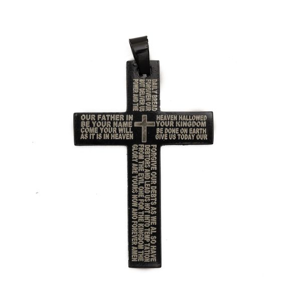 Lords Prayer Cross Pendant