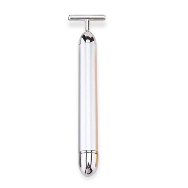 White T-Shape Electric Facial Energy Beauty Bar Massager