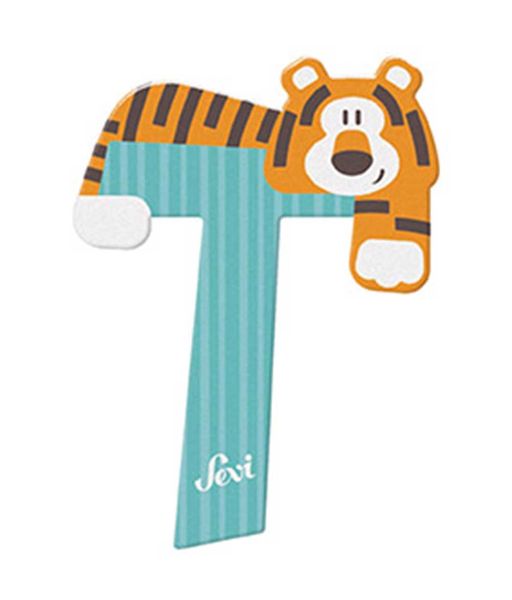 Sevi Wooden Letter T Tiger 10cm